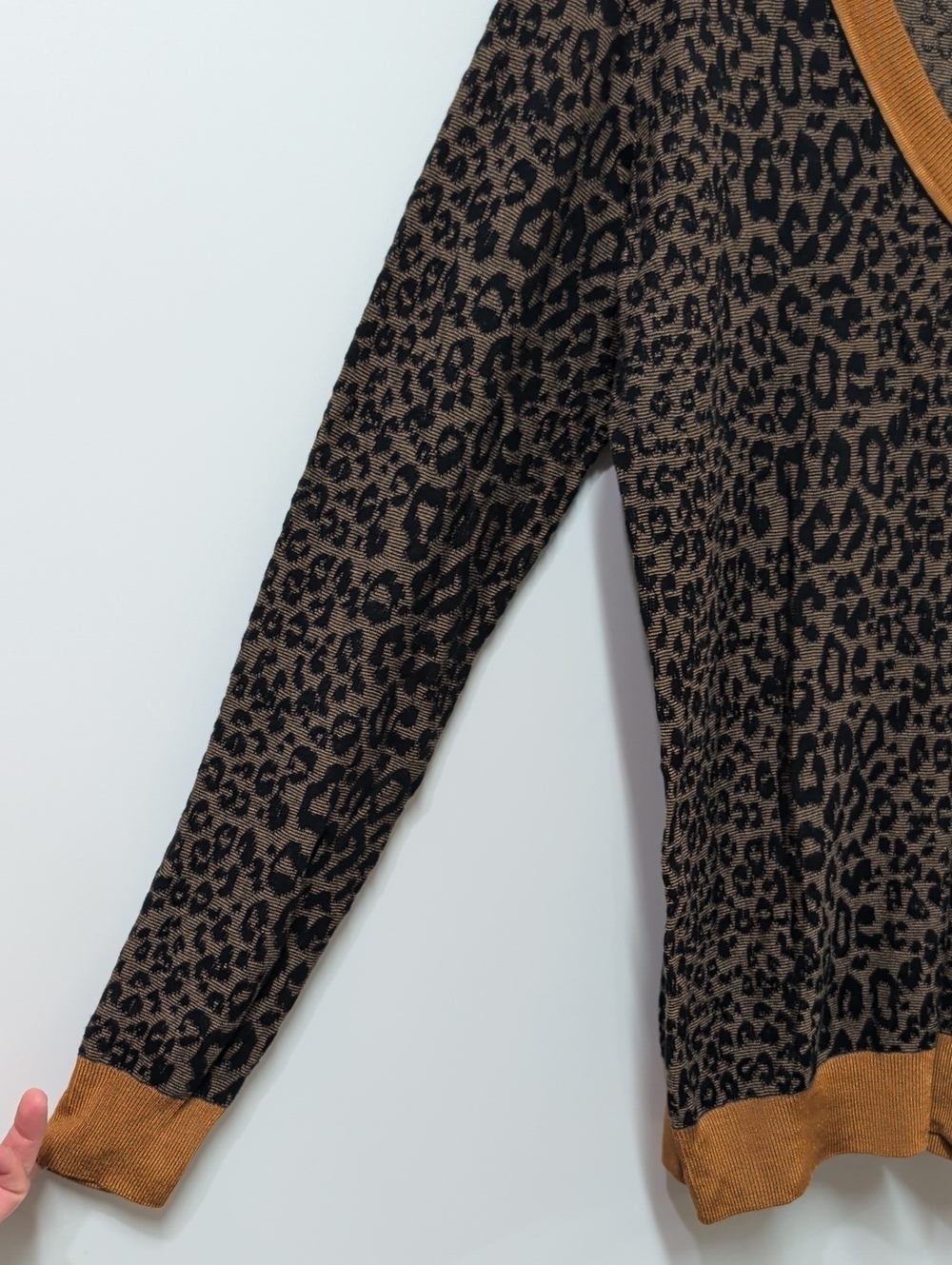 Scotch & Soda Cheetah Print V-Neck Knit Sweater - Picture 4 of 7